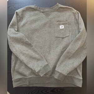 Lee Men's Heather Grey Green Crewneck Sweater